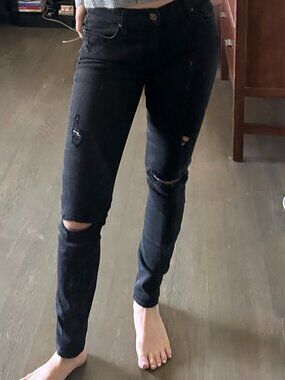 7 For All Mankind “Genevieve” Distressed Jeans